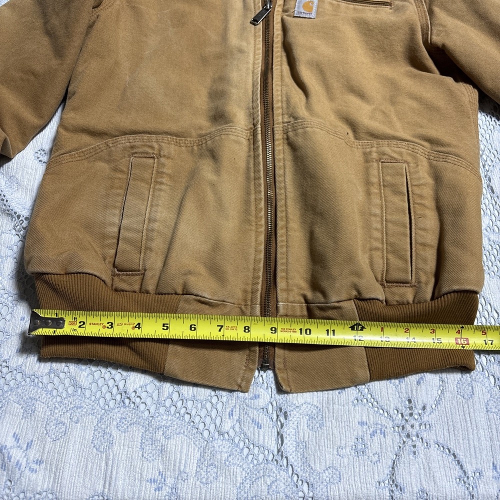 Carhartt Weathered Wildwood Jacket Tan Women's Size Medium Sherpa Lined Hooded - Picture 6 of 16